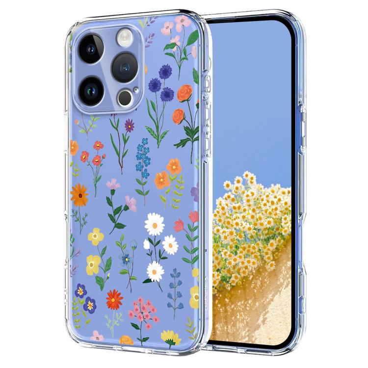 Flower Pattern Painted TPU Phone Case, For iPhone 14 Pro Max, For iPhone SE 2022 / 2020 / 8 / 7, For iPhone 13 Pro Max, For iPhone 13 Pro