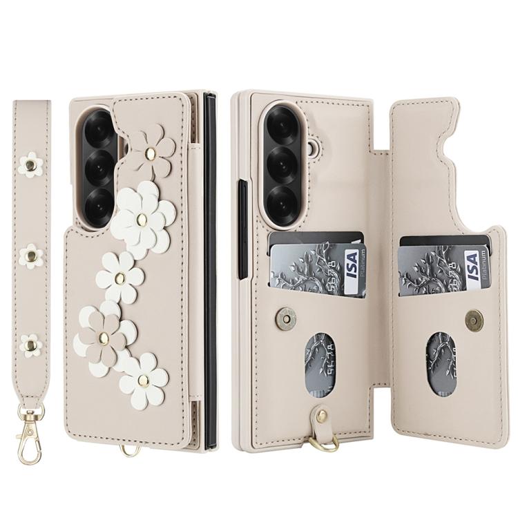 Crossbody Flower Pattern Leather Phone Case