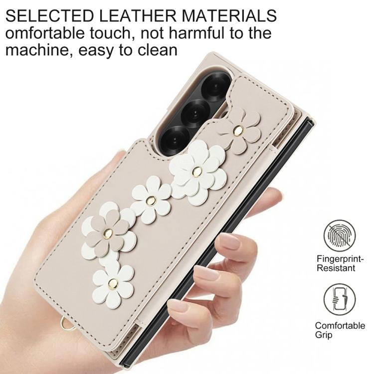 Crossbody Flower Pattern Leather Phone Case