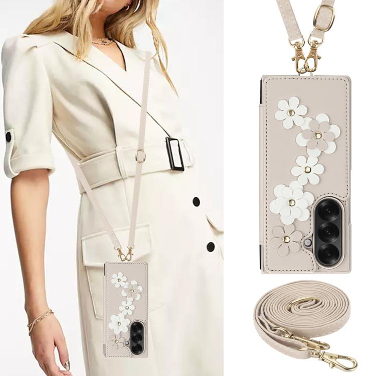 Crossbody Flower Pattern Leather Phone Case