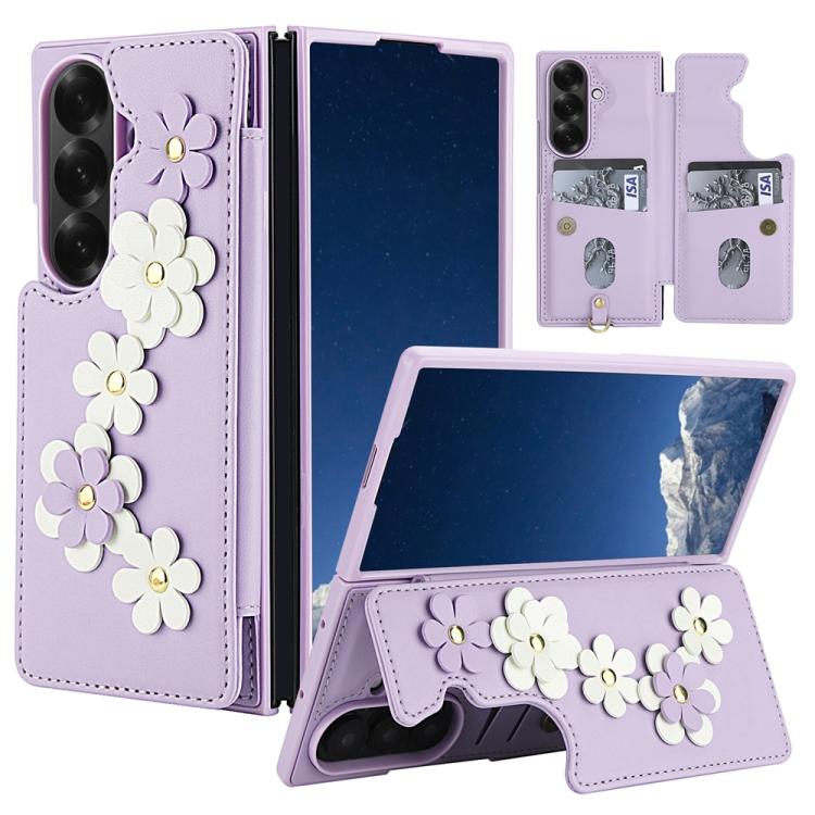 Crossbody Flower Pattern Leather Phone Case
