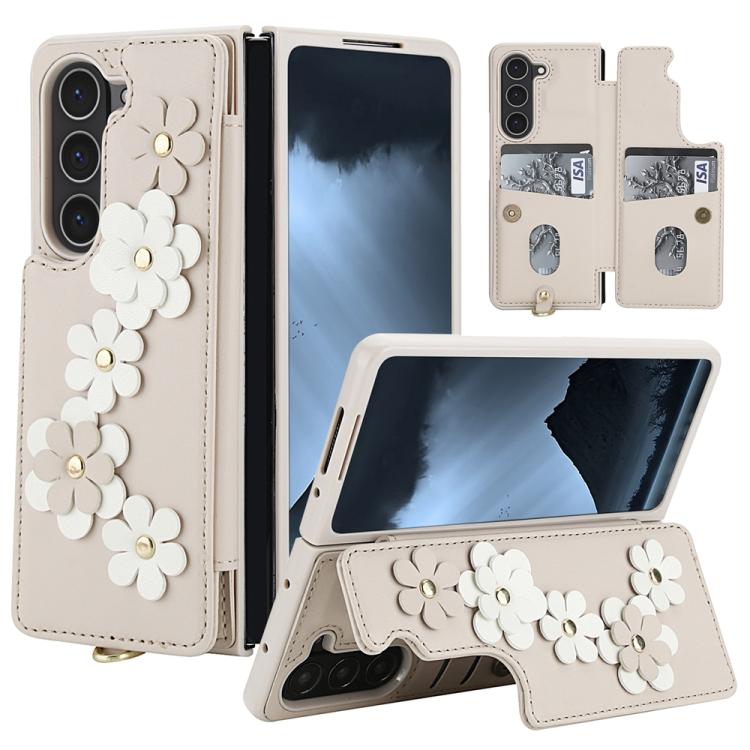Crossbody Flower Pattern Leather Phone Case