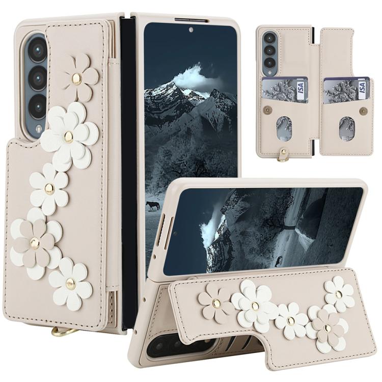 Crossbody Flower Pattern Leather Phone Case