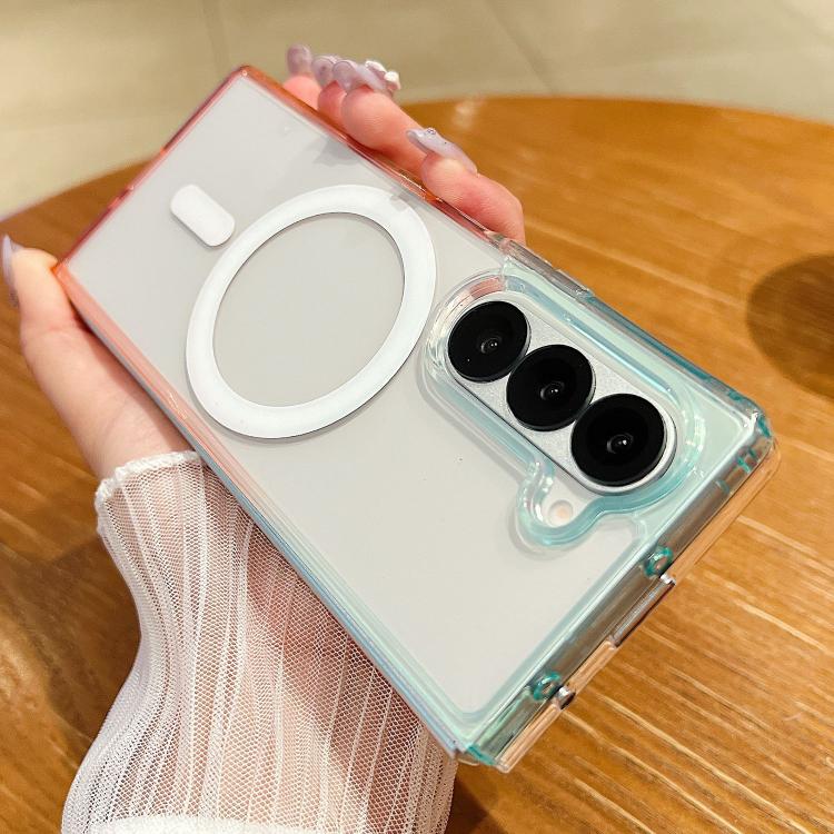 Contrast Color Gradient Transparent MagSafe Phone Case