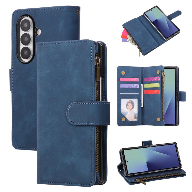 Multifunctional Frosted Zipper Wallet Leather Phone Case