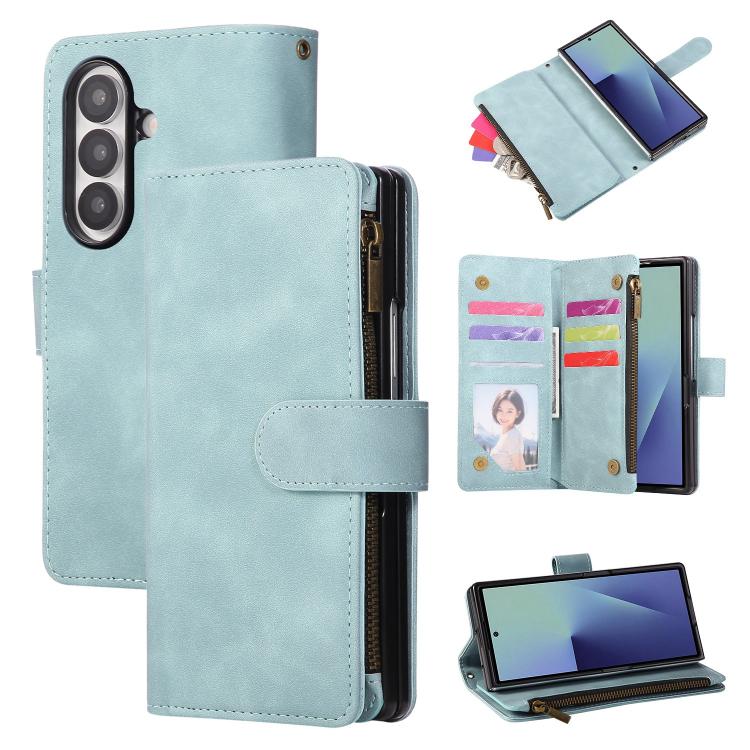 Multifunctional Frosted Zipper Wallet Leather Phone Case