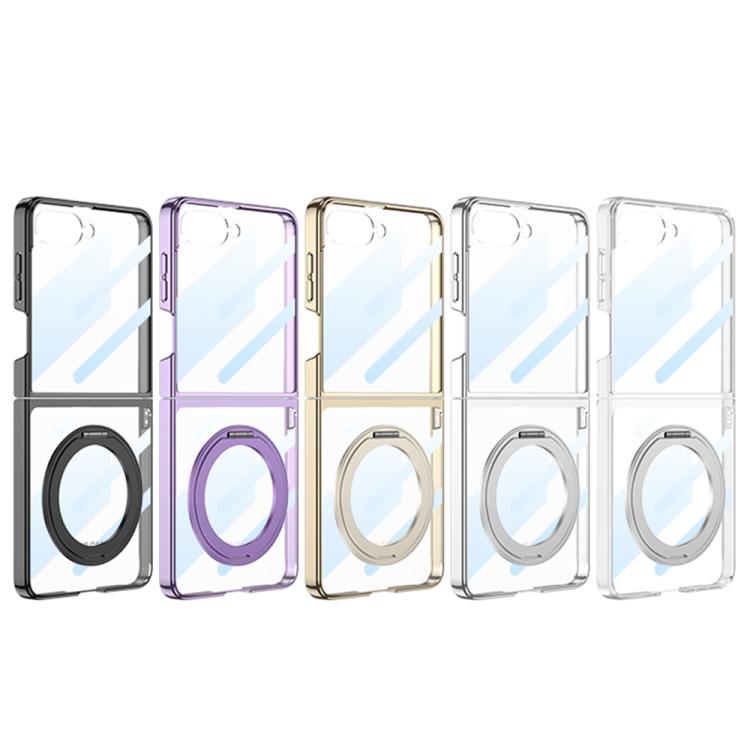 GKK Integrated Electroplating Full Coverage Phone Case with Magnetic Rotating Bracket