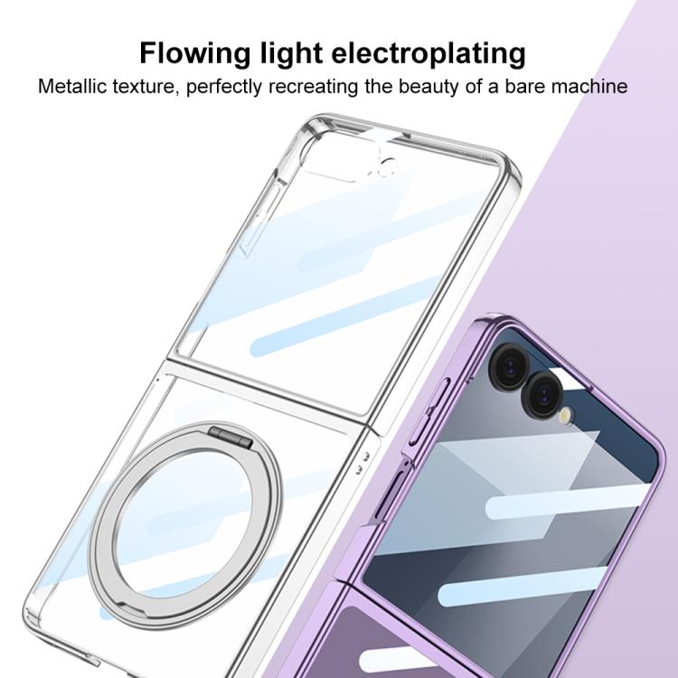 GKK Integrated Electroplating Full Coverage Phone Case with Magnetic Rotating Bracket