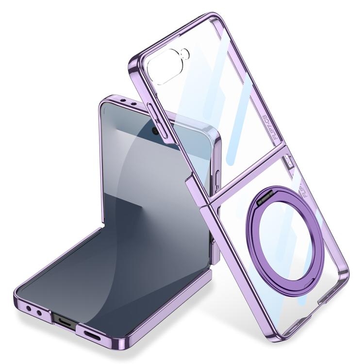 GKK Integrated Electroplating Full Coverage Phone Case with Magnetic Rotating Bracket