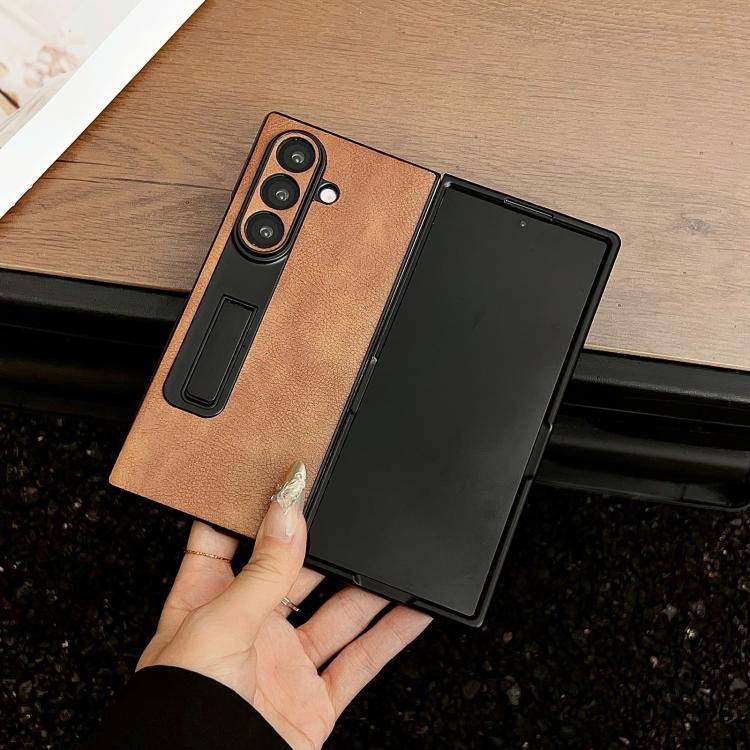 Crazy Horse Texture Magnetic Phone Case with Holder