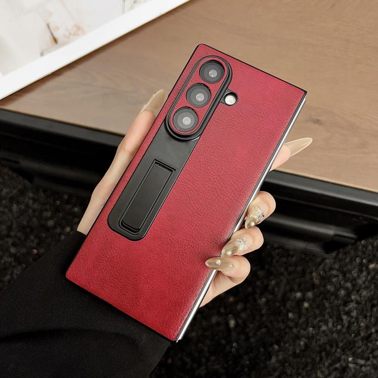 Crazy Horse Texture Magnetic Phone Case with Holder