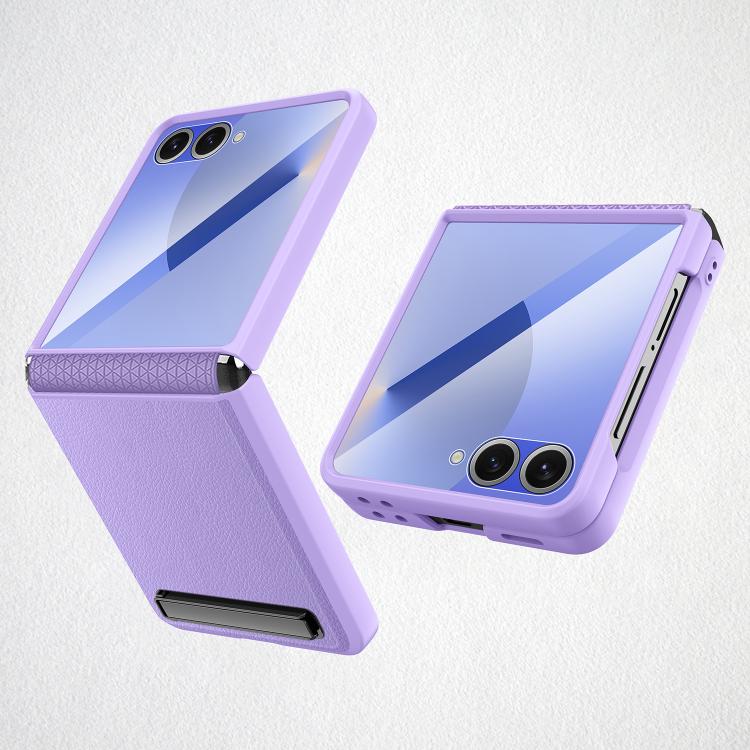 Integrated Invisible Bracket Litchi Skin Pasting Phone Case