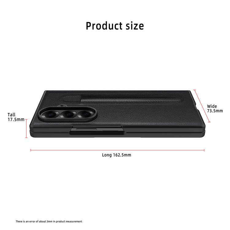 Integrated Litchi Skin Phone Case With Pen Slot, Without Pen