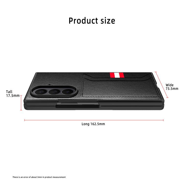 Integrated Webbing Card Slot Litchi Skin Pasting Phone Case