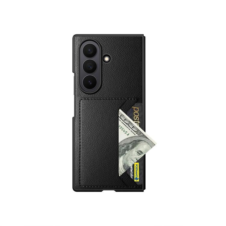 Integrated Webbing Card Slot Litchi Skin Pasting Phone Case