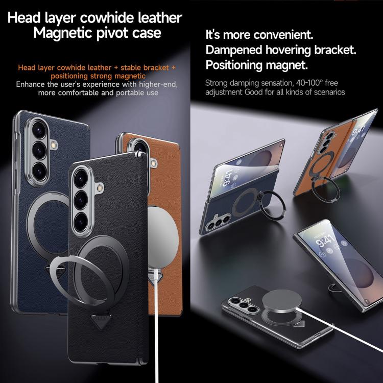 SULADA Top Grain Leather MagSafe Magnetic Holder Phone Case