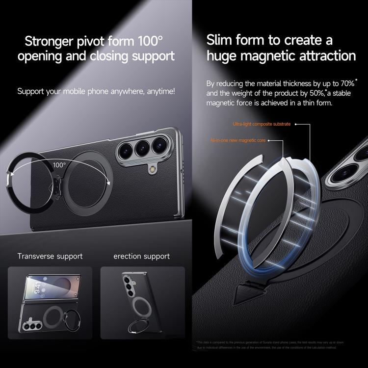 SULADA Top Grain Leather MagSafe Magnetic Holder Phone Case