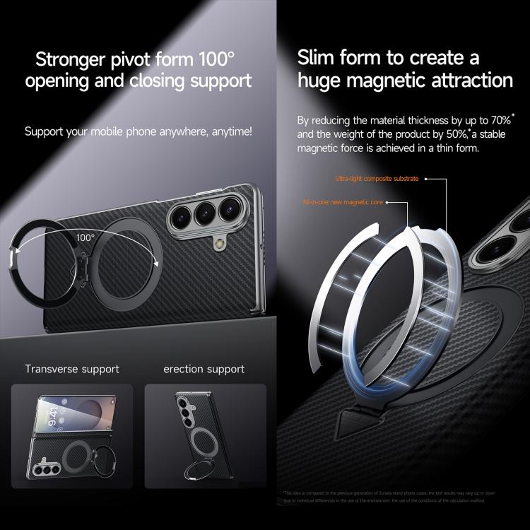 SULADA Kevlar Texture MagSafe Magnetic Holder Phone Case