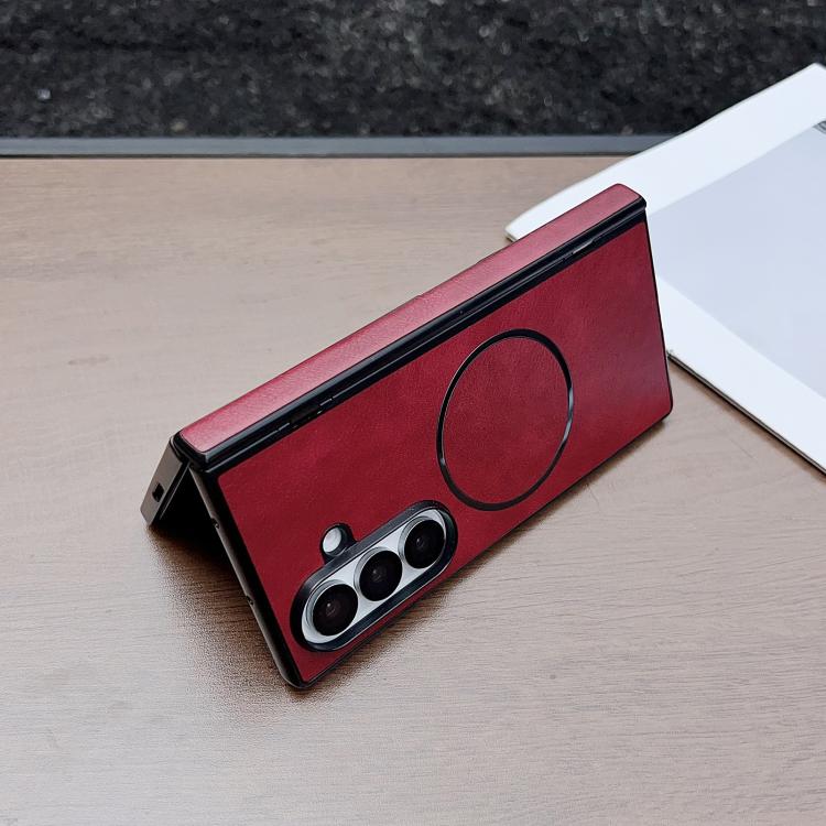 Folding Shaft Magsafe Crazy Horse Texture Leather Phone Case