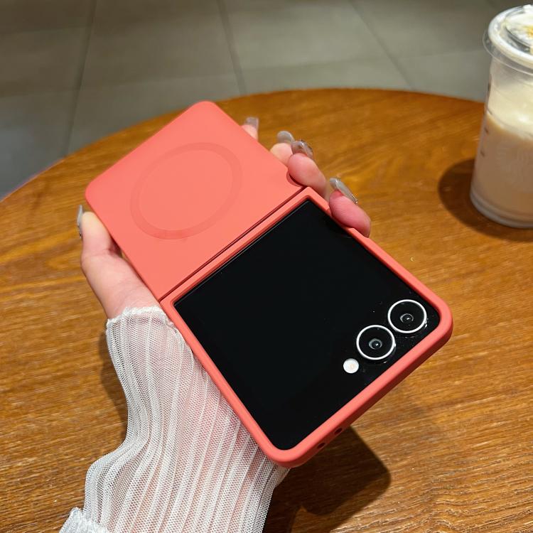 Solid Color Liquid Silicone MagSafe Magnetic Phone Case