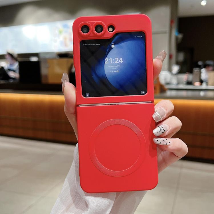 Solid Color Liquid Silicone MagSafe Magnetic Phone Case