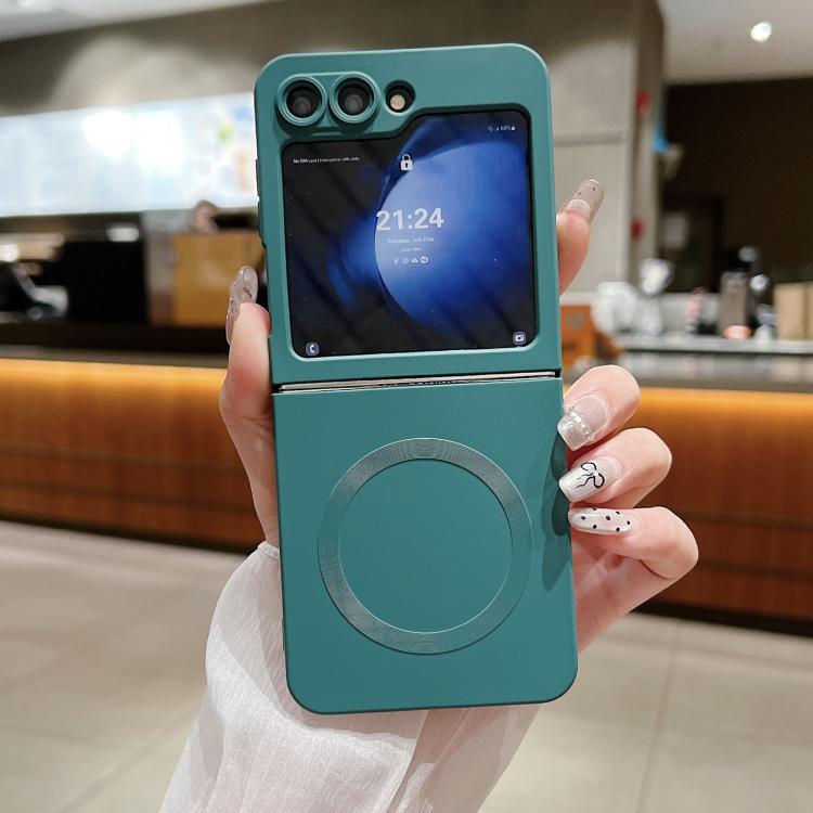 Solid Color Liquid Silicone MagSafe Magnetic Phone Case