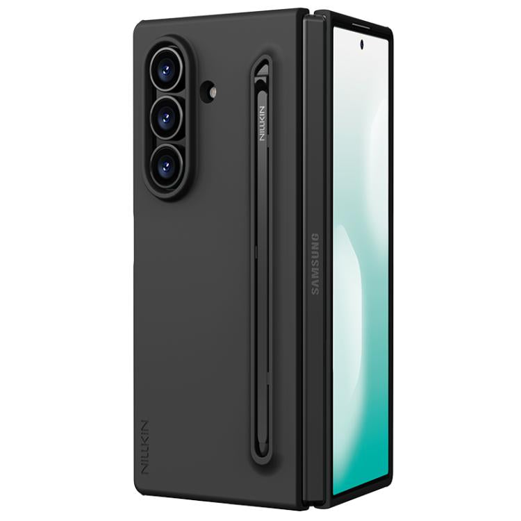 NILLKIN Fold Liquid Silicone PC Phone Case with Stylus