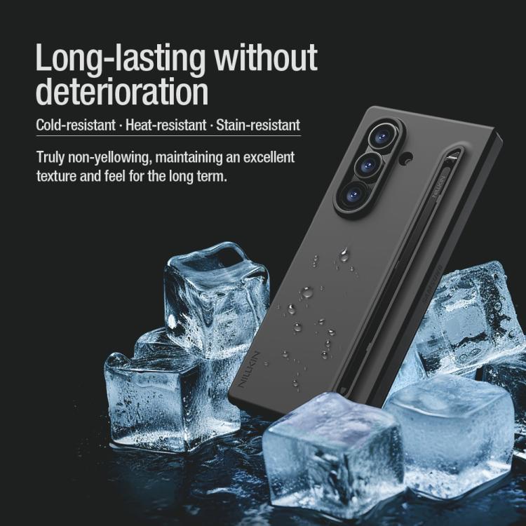 NILLKIN Fold Liquid Silicone PC Phone Case with Stylus