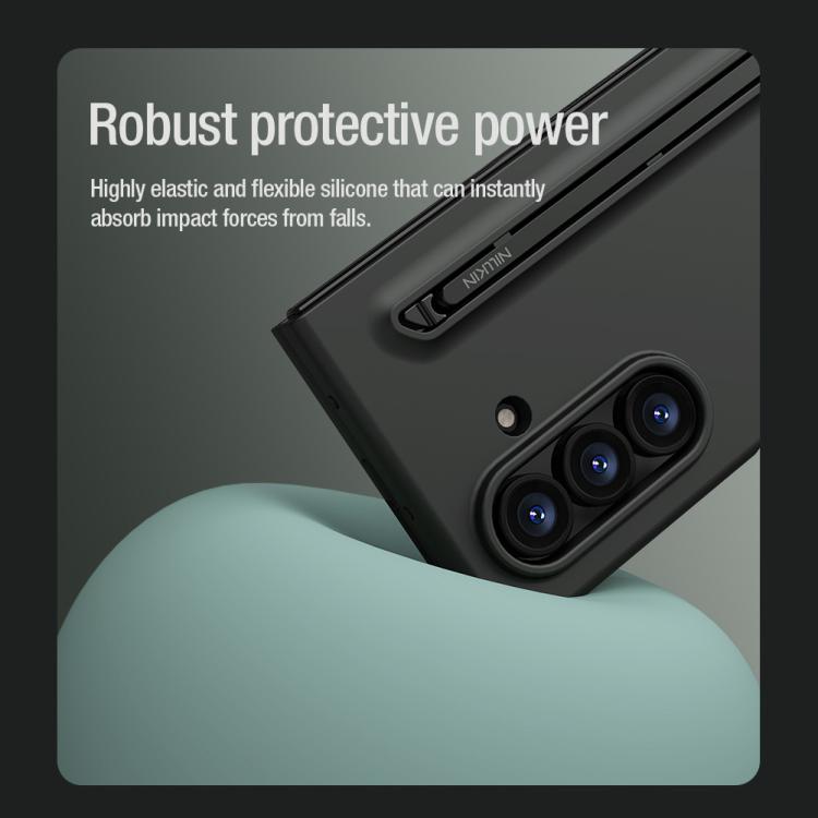 NILLKIN Fold Liquid Silicone PC Phone Case with Stylus