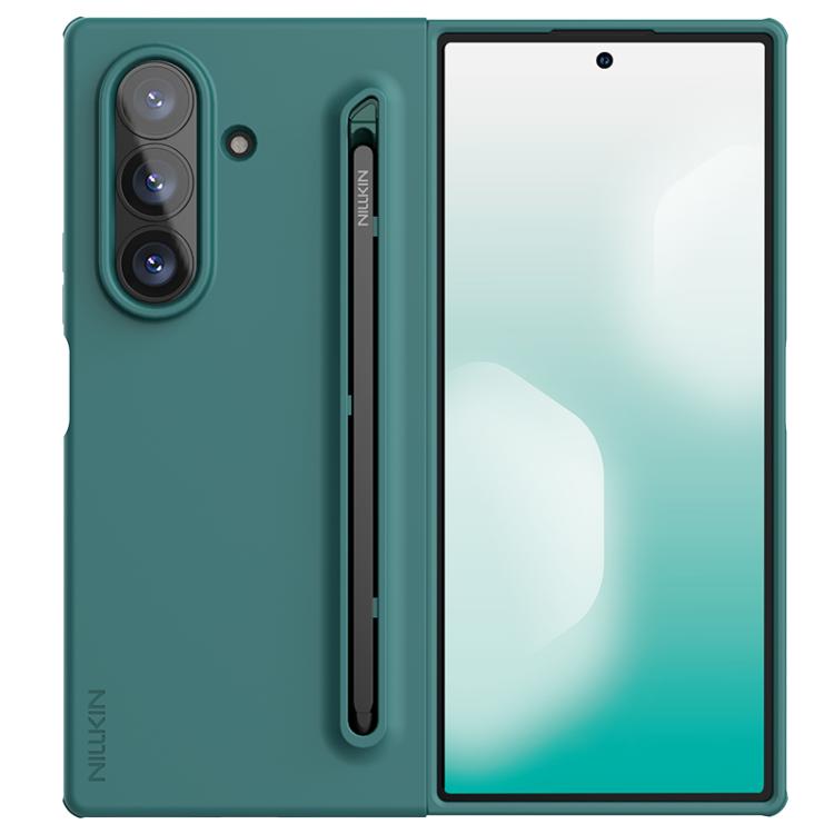 NILLKIN Fold Liquid Silicone PC Phone Case with Stylus