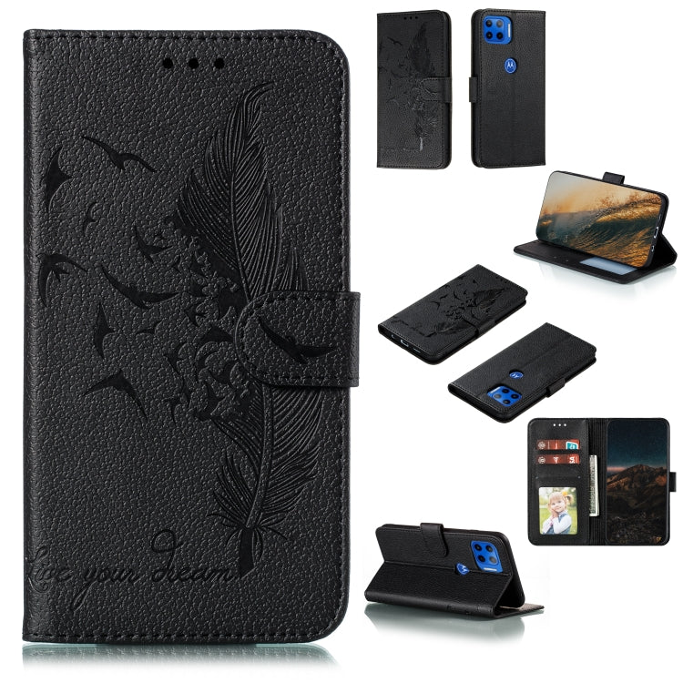 Feather Pattern Litchi Texture Horizontal Flip Leather Case with Wallet & Holder & Card Slots, For Google Pixel 5, For Motorola Moto G5 Plus 5G, For Google Pixel 5 XL, For Motorola Moto G Power