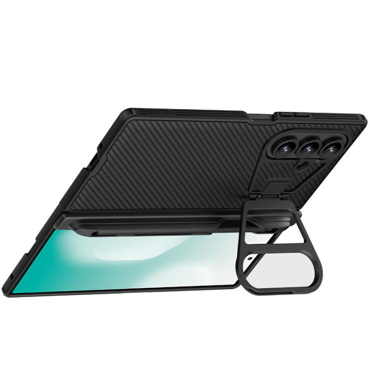 NILLKIN Black Mirror Prop CD Texture Transparent Mirror Cover Phone Case with Stylus