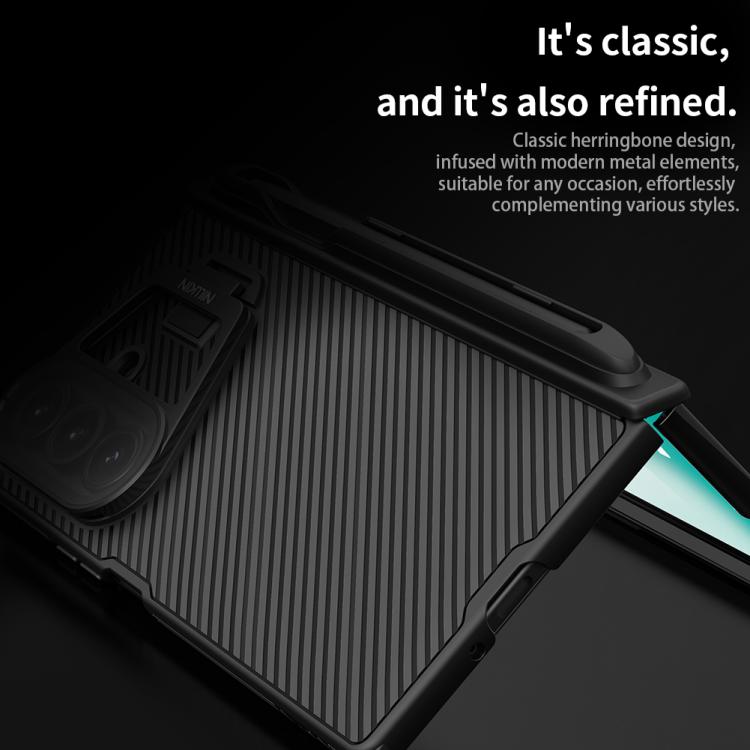 NILLKIN Black Mirror Prop CD Texture Transparent Mirror Cover Phone Case with Stylus