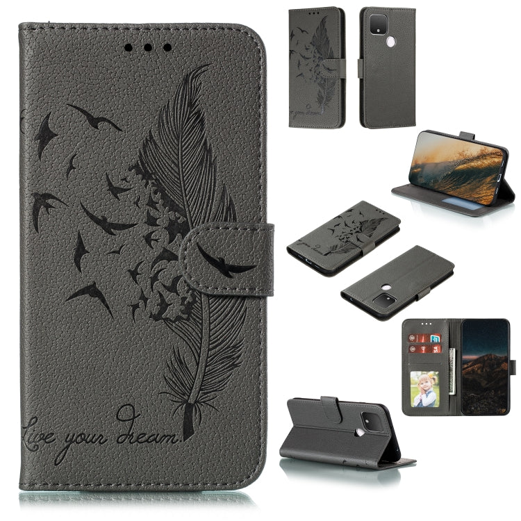 Feather Pattern Litchi Texture Horizontal Flip Leather Case with Wallet & Holder & Card Slots, For Google Pixel 5, For Motorola Moto G5 Plus 5G, For Google Pixel 5 XL, For Motorola Moto G Power