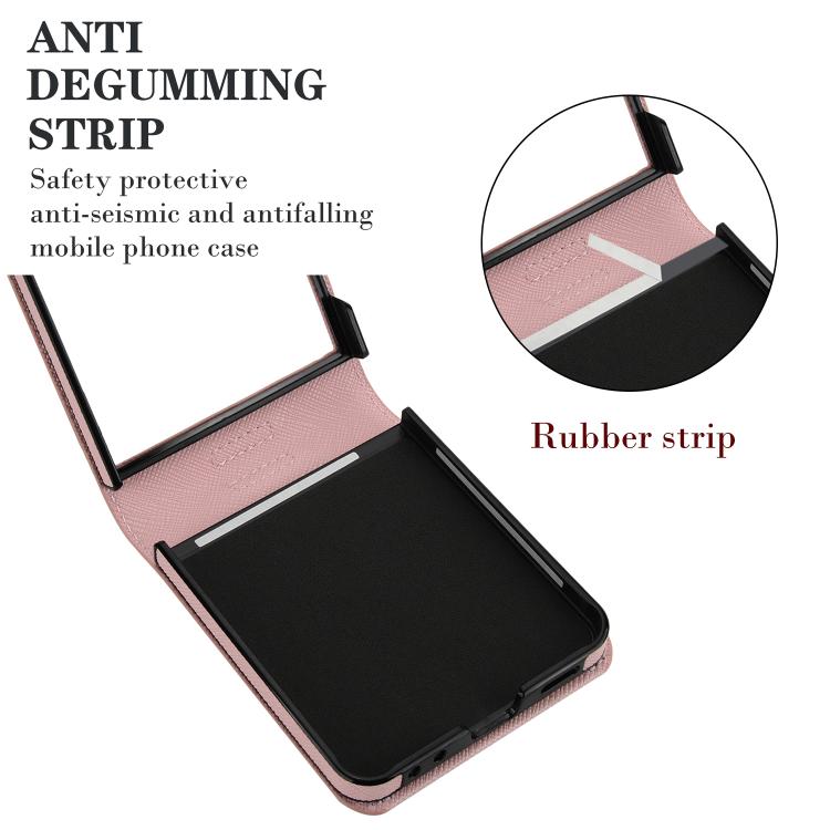 Cross Texture Ring Design Card Slot Leather Phone Case