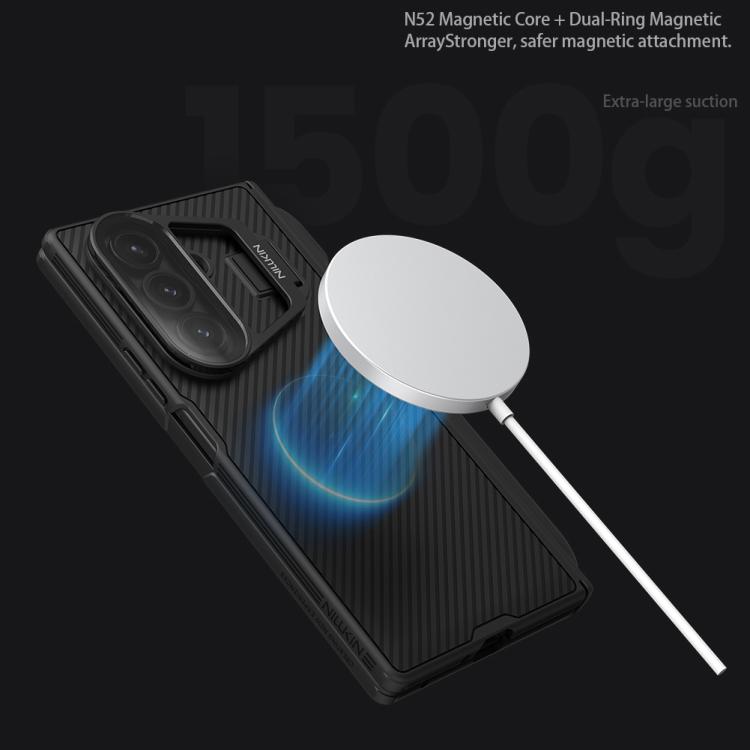NILLKIN CamShield Prop Texture Transparent Mirror Cover MagSafe Magnetic PC Phone Case with Stylus