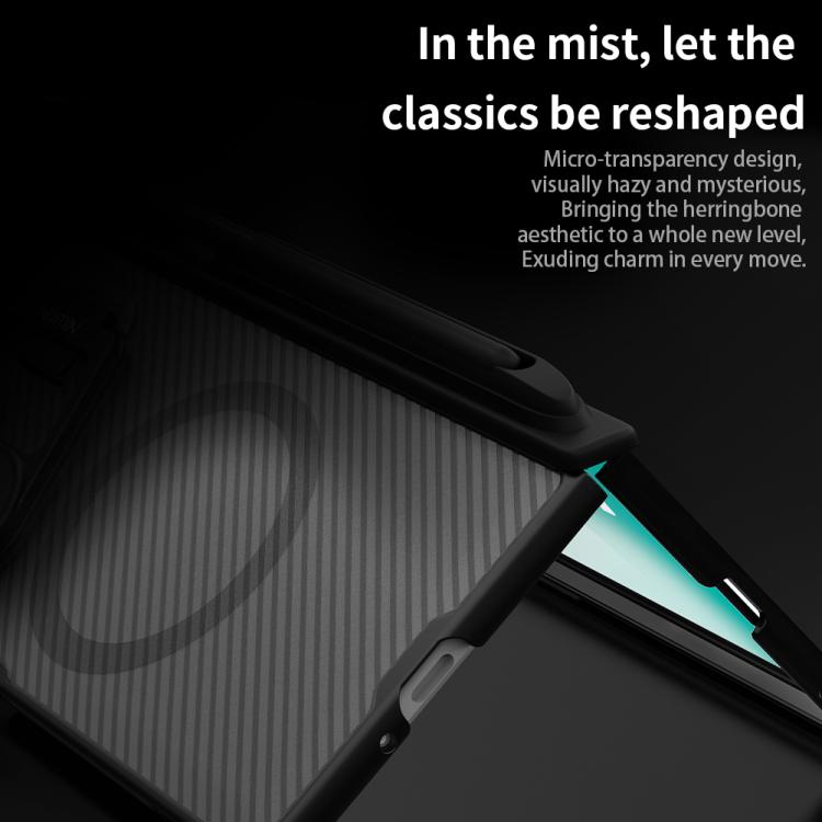 NILLKIN CamShield Prop Transparent Mirror Cover MagSafe Magnetic Translucent PC Phone Case with Stylus