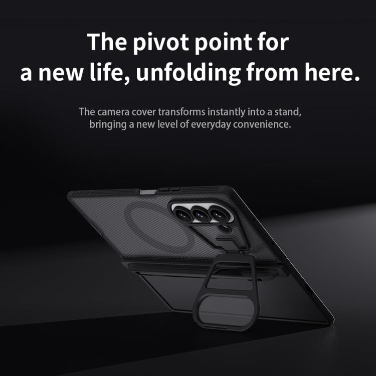 NILLKIN CamShield Prop Transparent Mirror Cover MagSafe Magnetic Translucent PC Phone Case with Stylus