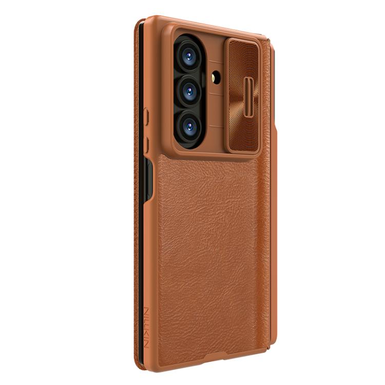 NILLKIN QIN Series Pro Sliding Camera Cover Design Leather Phone Case with Stylus