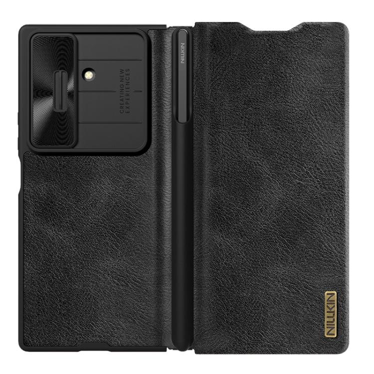 NILLKIN QIN Series Pro Sliding Camera Cover Design Leather Phone Case with Stylus