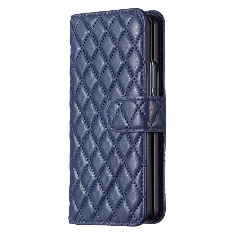 Diamond Lattice Wallet Flip Leather Phone Case