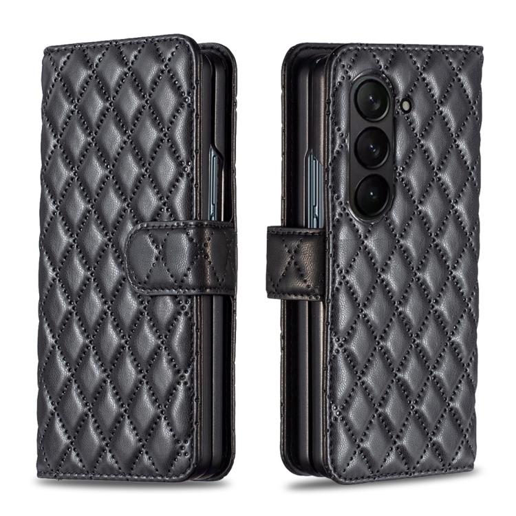 Diamond Lattice Wallet Flip Leather Phone Case