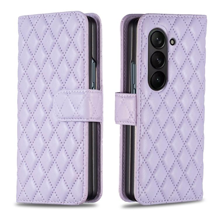 Diamond Lattice Wallet Flip Leather Phone Case