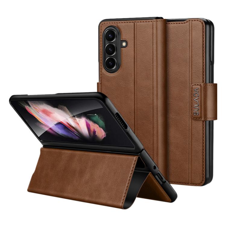 SULADA All-inclusive Magnetic Snap Flip Leather Phone Case