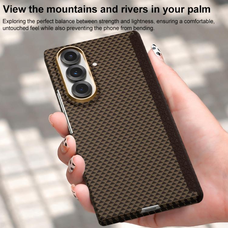 Metal Frame Nanofiber MagSafe Magnetic Center Phone Case