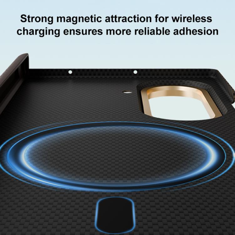 Metal Frame Nanofiber MagSafe Magnetic Center Phone Case
