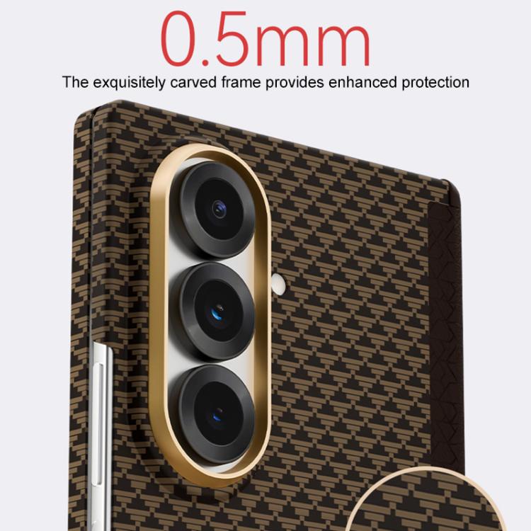 Metal Frame Nanofiber MagSafe Magnetic Center Phone Case