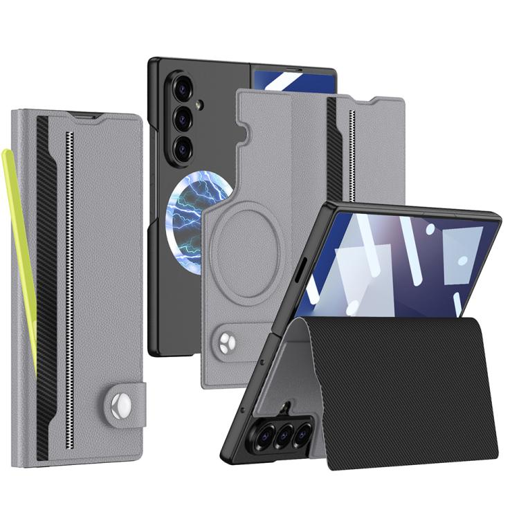 GKK Integrated MagSafe Magnetic Split Flip Leather Phone Case
