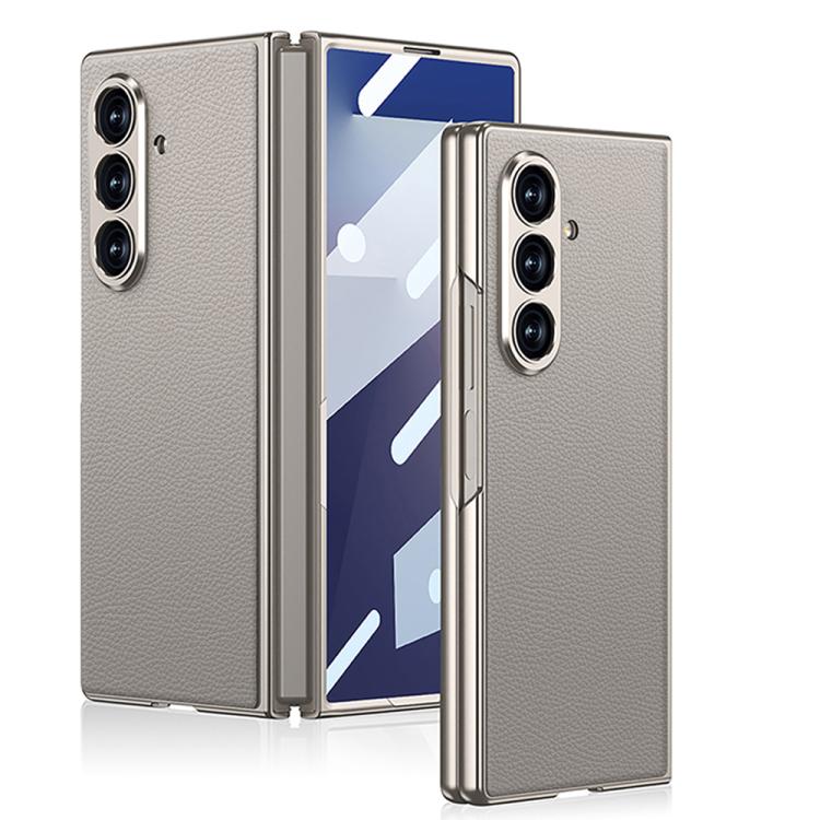 GKK Integrated Metal Paint Skin Feel Leather Full Coverage Phone Case