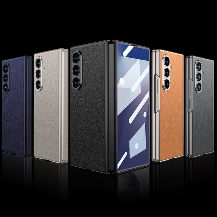 GKK Integrated Metal Paint Skin Feel Leather Full Coverage Phone Case